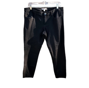 Banana Republic Black Cropped Sloan‎ Strsight Leg Pants Size 12 Petite 12P